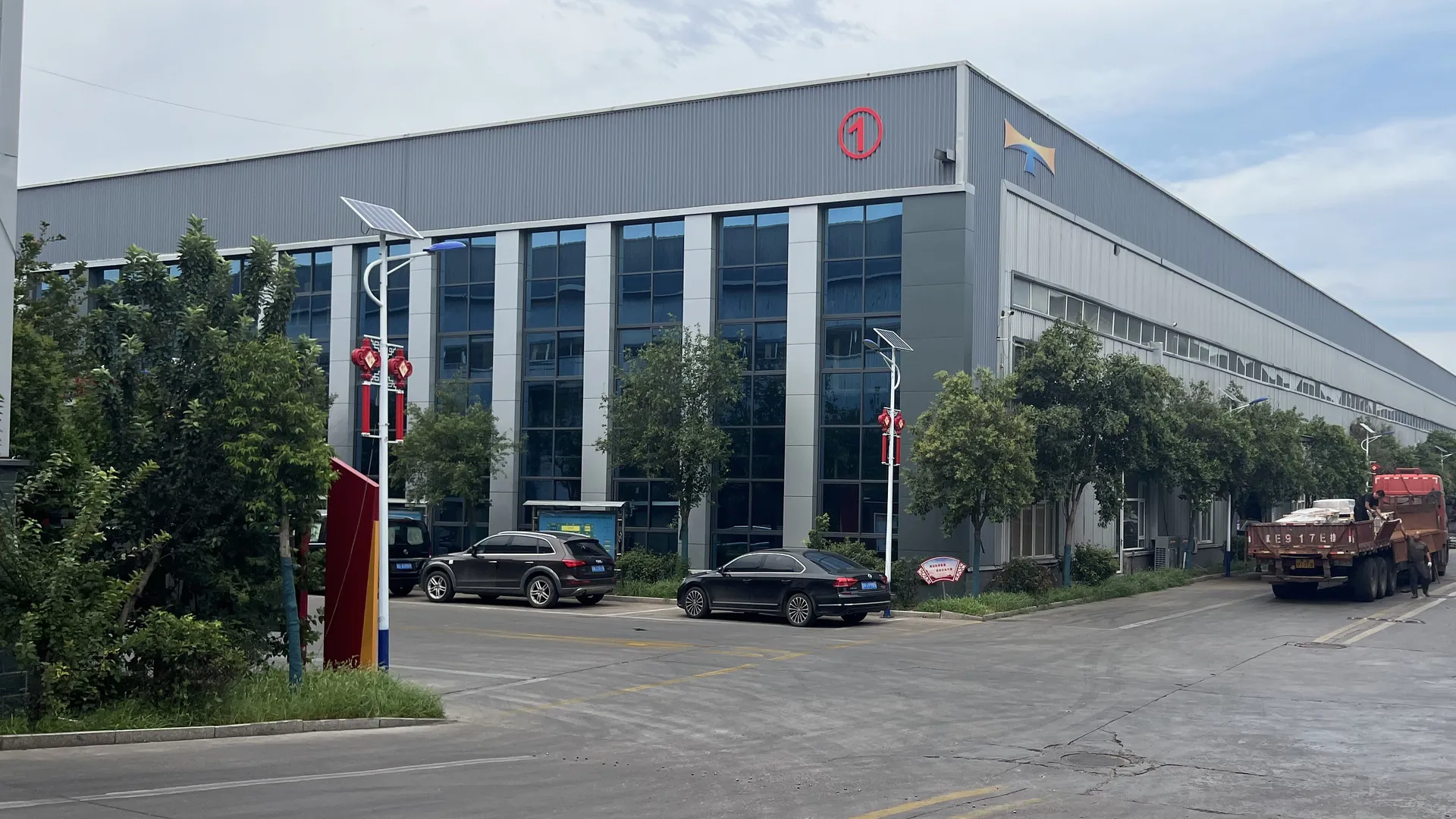 Industrial factory exterior for manufacturing capability review