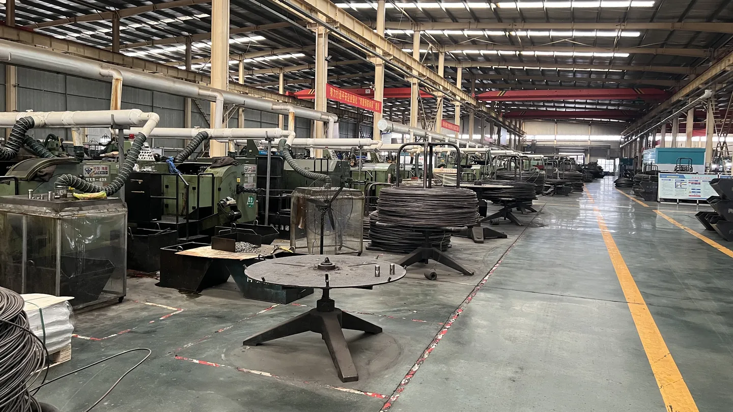 Production workshop with metal forming equipment